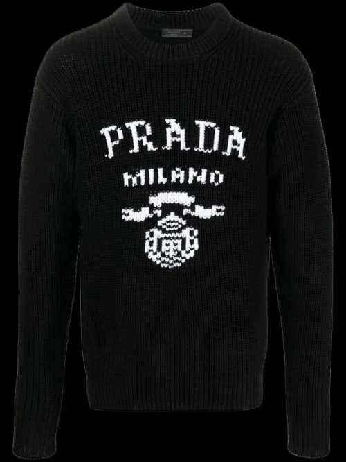 Prada Cashmere And Wool Crewneck Black
