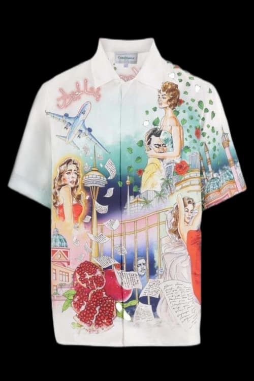 Casablanca La Liaison Silk Bowling Shirt Multicolour