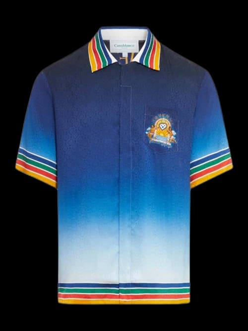 Casablanca For The Peace-Print Shirt Blue/Multi