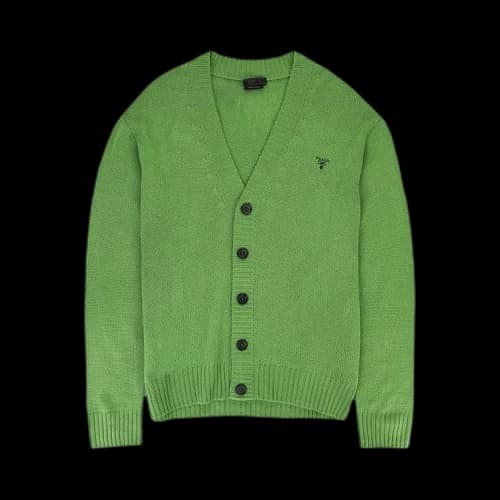 Prada Logo Cardigan 'Green'