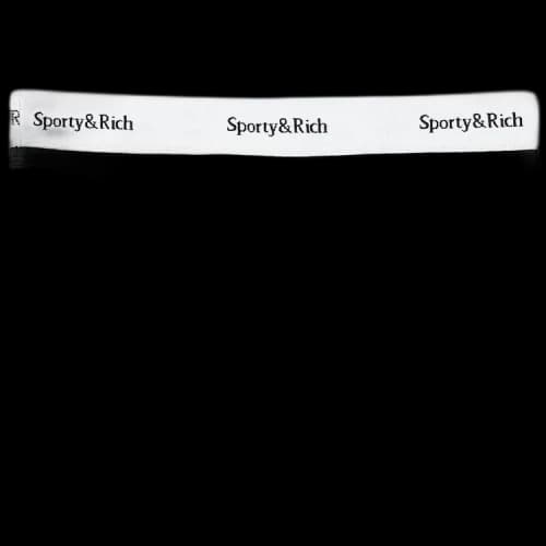 Sporty & Rich Serif Logo Thong 'Black'