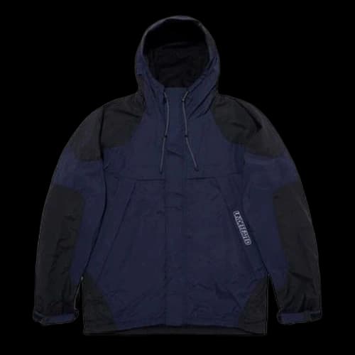 UNDEFEATED Alphabet Printing Splicing Hooded Jacket Navy Blue