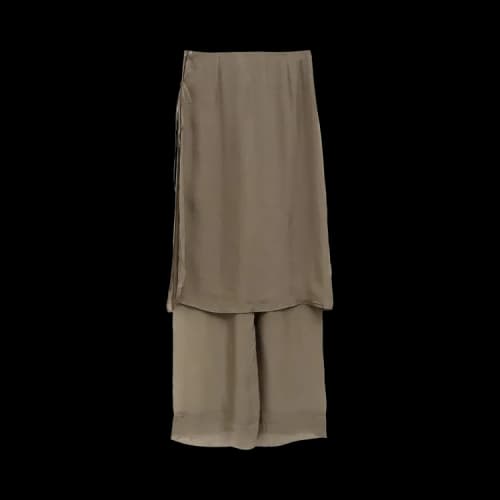 Paloma Wool Low Silk Archive Skirt 'Khaki'