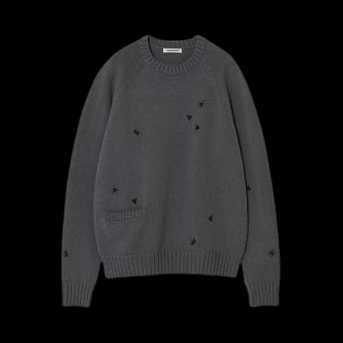 Undercover Welt Pocket Sweater With Embroidery Detail 'Grey'