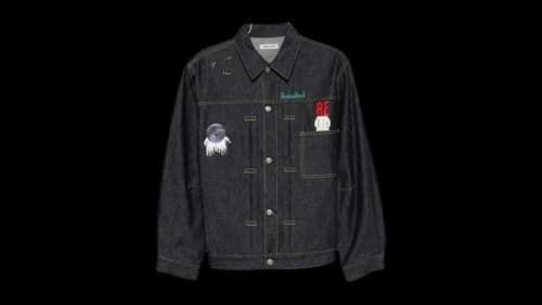Undercover Oversized Embroidered Shirt Indigo