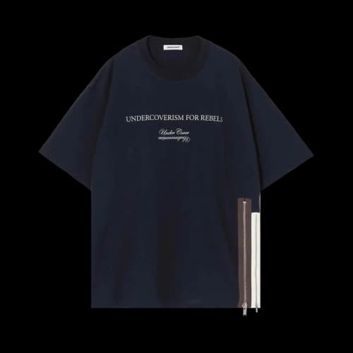 Undercover Undercoverism For Rebels Side Zip T-Shirt 'Navy'