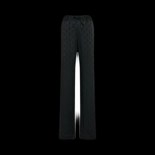 Marine Serre Moon Sun Satin Jacquard Drawstring Trousers 'Black'
