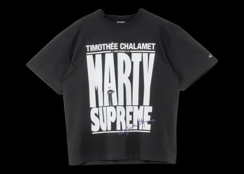 A24 Marty Supreme x URBAN RESEARCH Big Logo Tee Black
