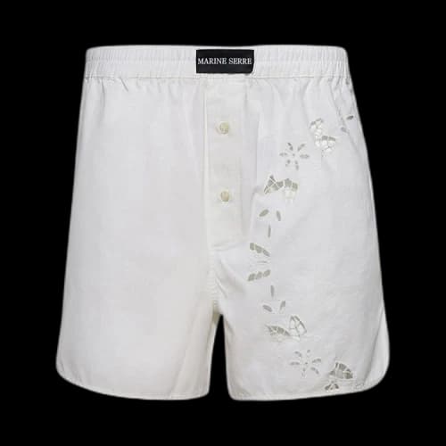 Marine Serre Regenerated Household Linen Short 'White'