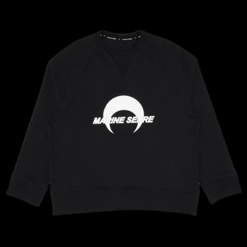 Marine Serre Moon Logo Fleece Raglan Sweatshirt 'Black'