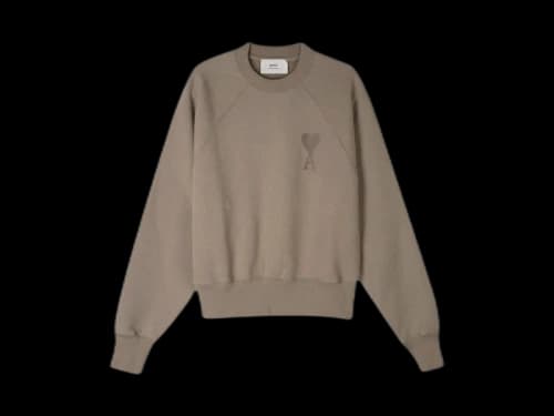 Ami Paris Ami de Coeur Tone-On-Tone Sweatshirt Beige