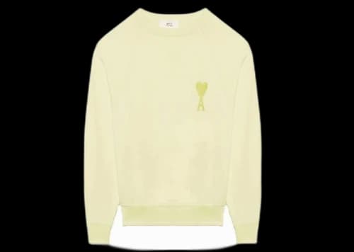 Ami Paris Ami De Coeur Tonal Sweatshirt Yellow