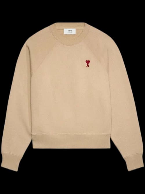 Ami Paris Ami De Coeur Crewneck Champagne