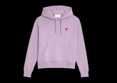 Ami Paris Ami de Coeur Organic Cotton Hoodie Parma/Red