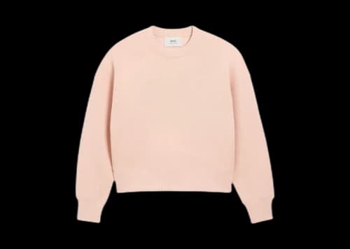 Ami Paris Ami De Coeur Logo Sweatshirt Pink