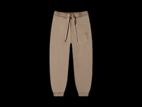 Ami Paris Heart Tonal Sweatpants Beige