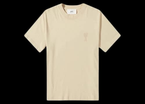 Ami Paris Tonal Ami De Coeur T-shirt Vanilla/Vanilla