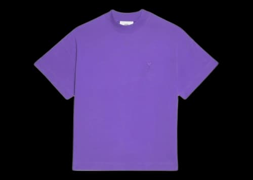 Ami Paris Ami de Coeur Organic Cotton T-Shirt Purple