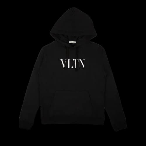 Valentino Logo Pullover Hoodie Sweatshirt 'Black'