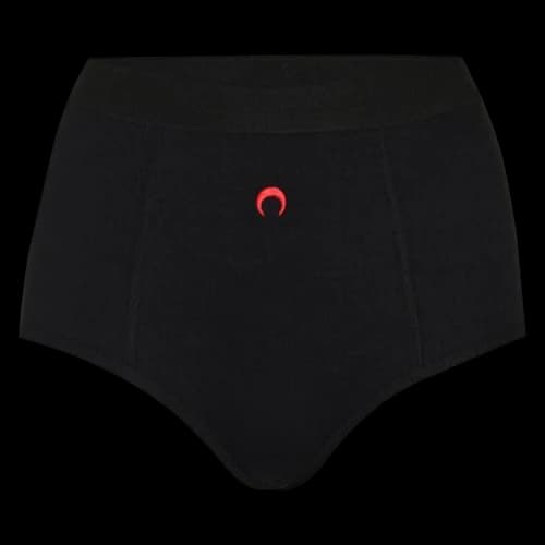 Marine Serre Organic Ribbed Panties 'Black'