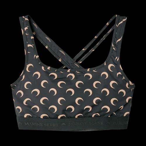 Marine Serre All Over Moon Brassiere 'Black'