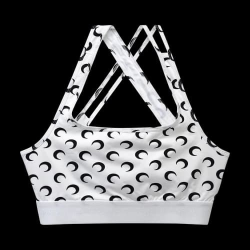 Marine Serre All Over Moon Brassiere 'White'