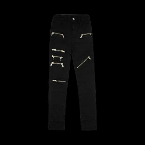 Amiri Denim Multi-Zip Skinny Jeans 'Black'