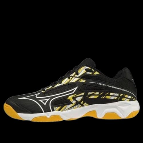 Mizuno Wave Thunderstorm 'Black White Yellow'