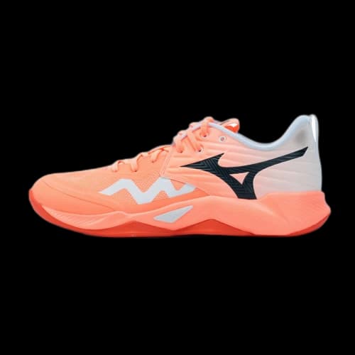 Mizuno WAVE MOMENTUM PRO Volleyball Shoes Unisex Low Top Pink Orange/White/Black