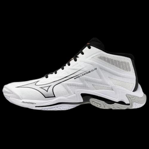 Mizuno Wave Lightning Mid top Volleyball Shoes Unisex White Black