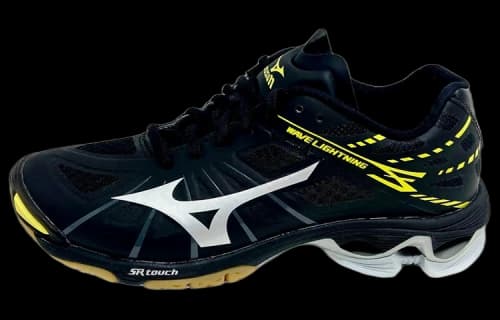 Mizuno Wave Lightning Z Lightweight Wear-resistant Volleyball Shoes Black Yellow