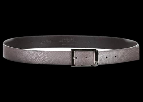 Versace Half Medusa Logo Leather Belt Brown