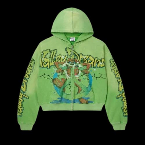 Vale Forever Taz Zip Up Hoodie 'Lime'