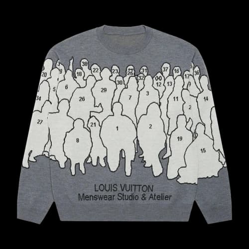 Louis Vuitton Studio Jacquard Crewneck Sweater 'Grey'