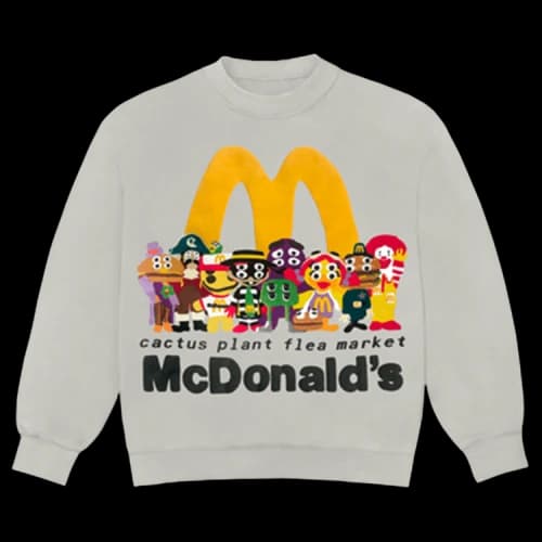 Cactus Plant Flea Market x McDonald's Cactus Buddy! And Friends Crewneck 'Cement'