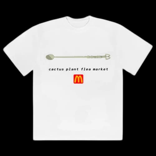Cactus Plant Flea Market x McDonald's Coffee Stirrer White Tee 'White'