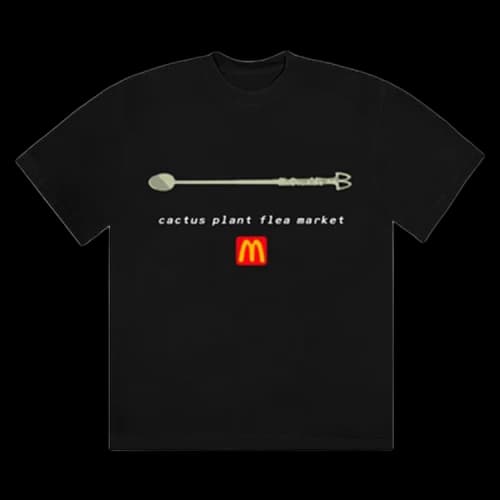 Cactus Plant Flea Market x McDonald's Coffee Stirrer Tee 'Black'