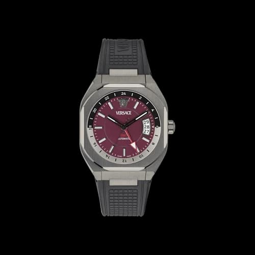 Versace V Contempo GMT Automatic Watch 'Gun'
