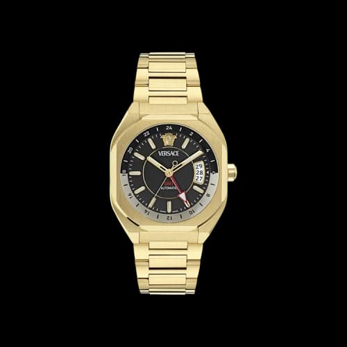 Versace V Contempo GMT Automatic Watch 'Gold'