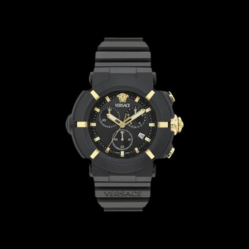Versace Real Active Chrono Silicone Watch 'Black'