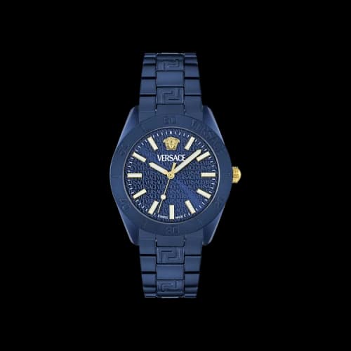 Versace V Dome Aluminum Bracelet Watch 'Blue'