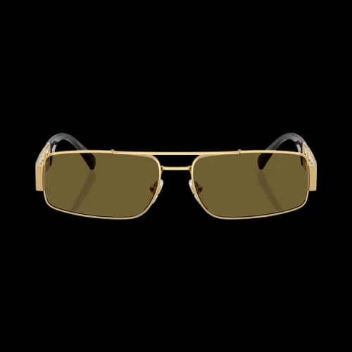 Versace Rectangle Sunglasses 'Brown'