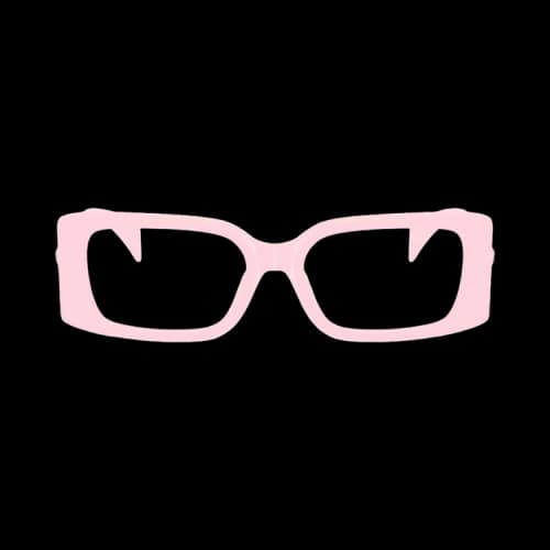 Versace Rectangle Glasses 'Pink'