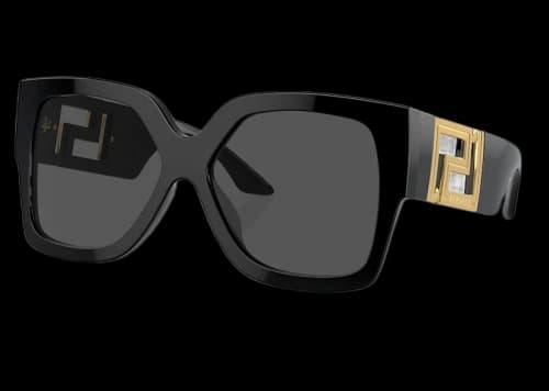 Versace Runway Rectangle Sunglasses Black (VE4402)