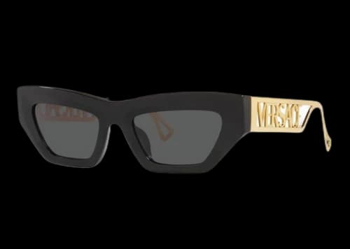 Versace Cat Eye Sunglasses Black/Grey (VE4432U)