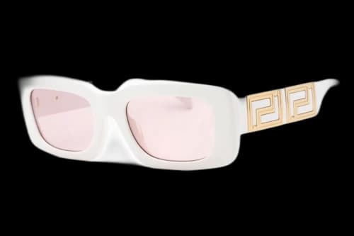 Versace Rectangle Sunglasses White/Pink (VE4444U-314/5)