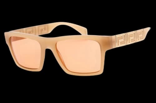 Versace Rectangular Mens Sunglasses Peach (VE4445-541174)