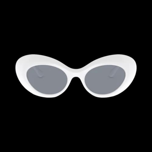 Versace Oval Sunglasses 'White'