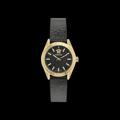 Versace V Code Leather Watch 'Gold'