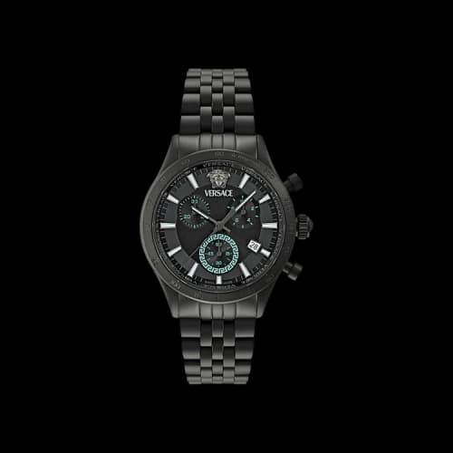 Versace Hellenyium Chrono Petite Bracelet Watch 'Black'